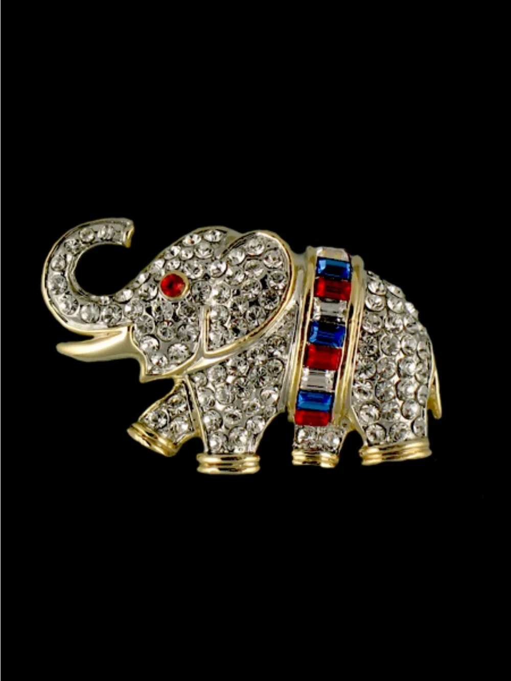Baguette Elephant Pin/Brooch
